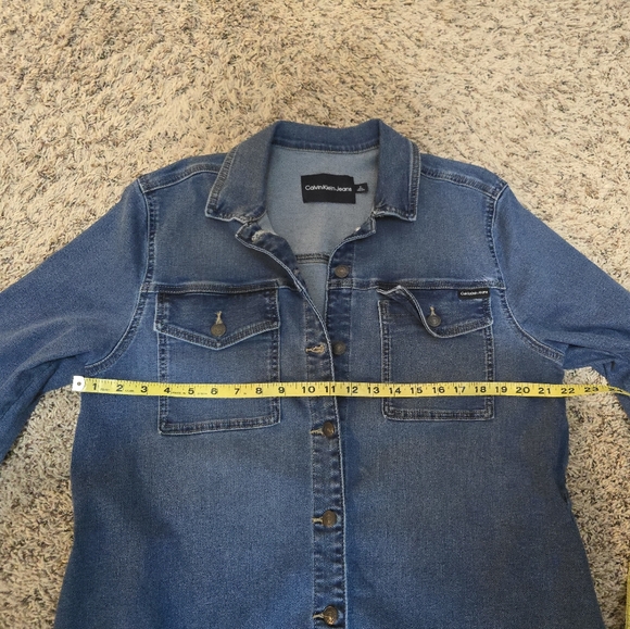 CK JEANS CALVIN KLEIN DENIM SHIRT DRESS M - Picture 12 of 12